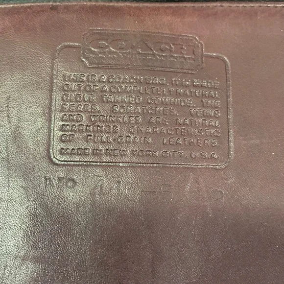 Coach Vintage NYC Marketing Tote Glove Tanned Leather Burgundy Shopper 1980’s - Picture 9 of 12